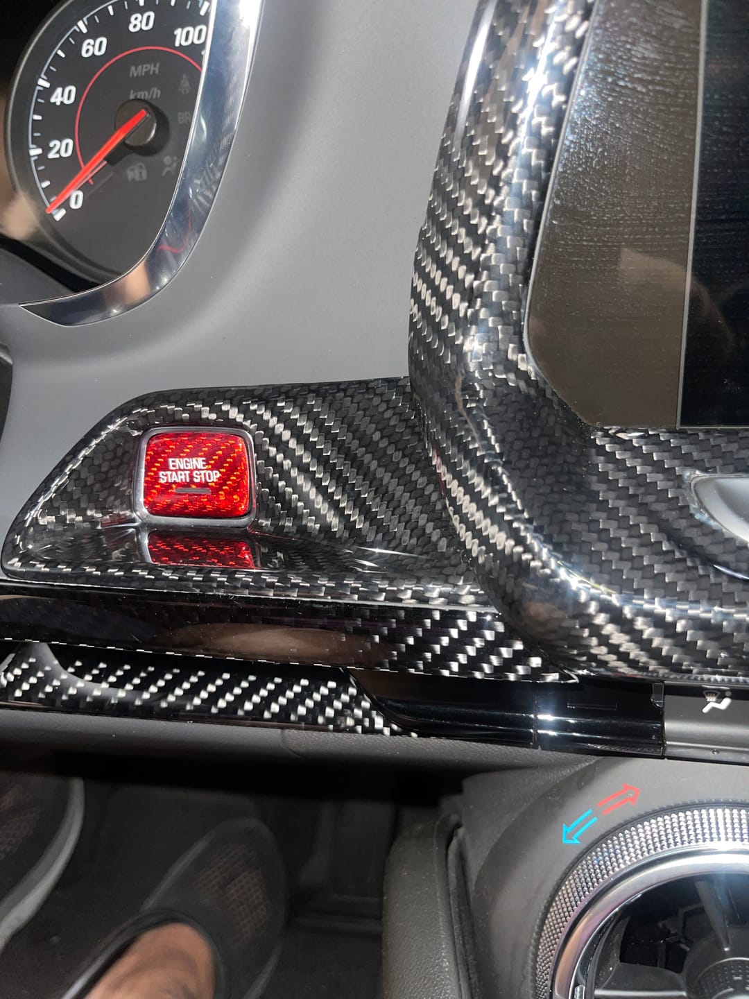 Customer photo review of 2016-2024 Camaro Start Stop Engine Button Surround Trim Cover