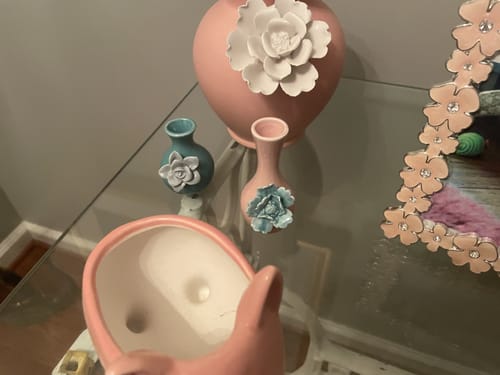 Customer photo review of Mini Ceramic Flower Bud Vases