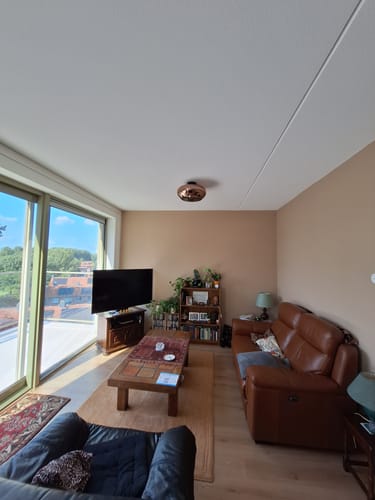 Customer photo review of Plafondlamp Solaris - 1-lichts - Koperkleur - Glas