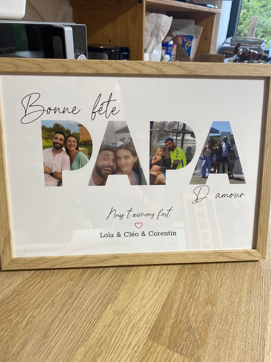 Customer photo review of Bonne fête Papa - Affiche Personnalisée