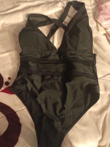 Customer photo review of Maillot de Bain Amincissant Résille Femme