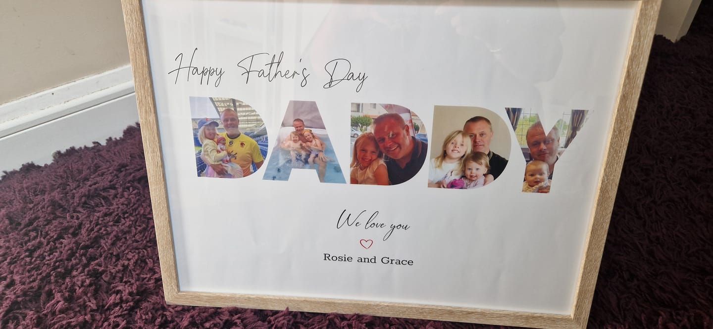 Customer photo review of Happy Dad's Day - Personalized poster