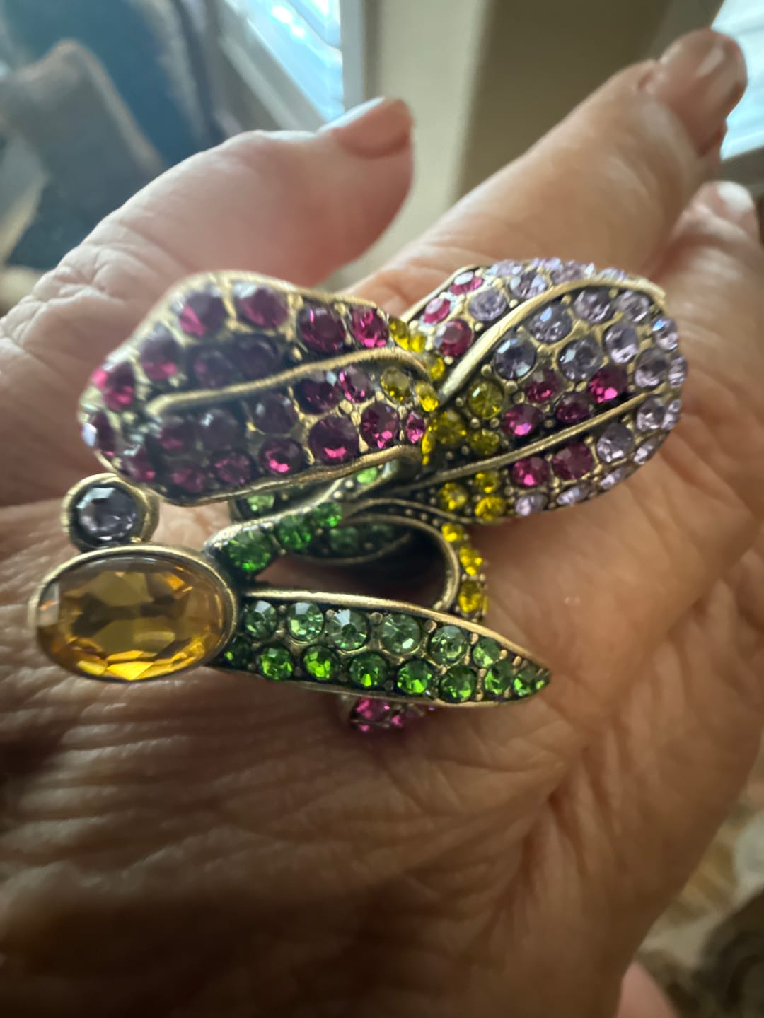 Customer photo review of HEIDI DAUS®"Early Bloomer" Crystal Flower  Ring