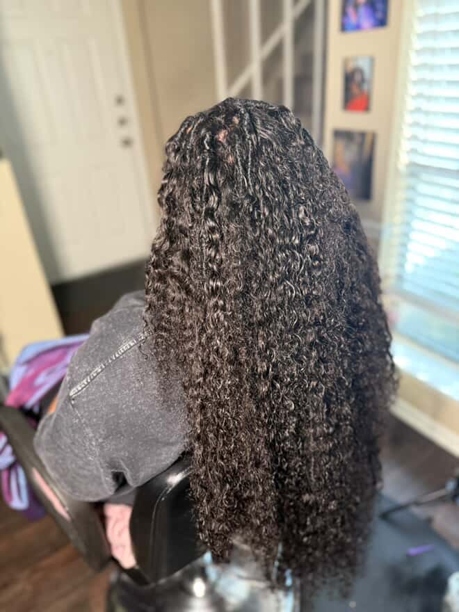 Customer photo review of Water Deep Wave Bulk Hair Extensions for Braiding
