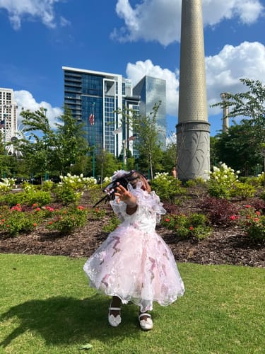 Customer photo review of Baby Girl And Toddler Butterfly Flower Birthday Party Princess Dress