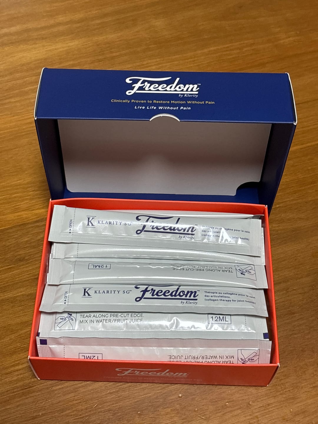 Customer photo review of Freedom by KlaritySGᵀᴹ - Medical Grade Bioactive Collagen Peptides to heal Joint pain