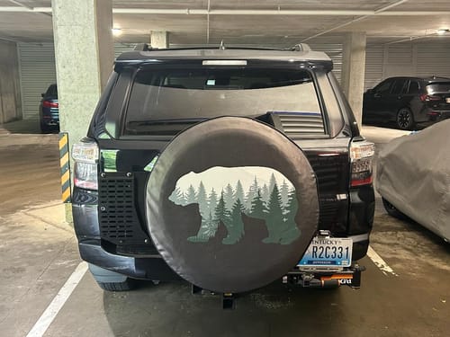 Customer photo review of Bear & The Forest Silhouette Spare Tire Cover