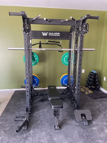 Customer photo review of Major Fitness B52 All-In-One Home Gym Smith Machine