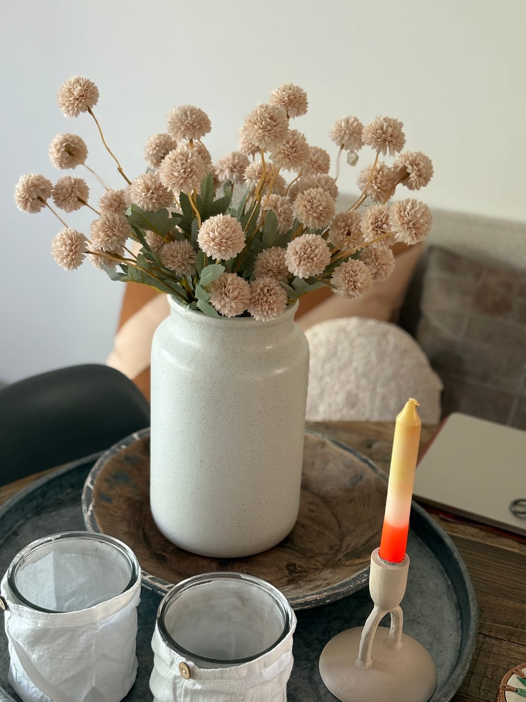 Customer photo review of Zijden Kiku Bloemen - Crème