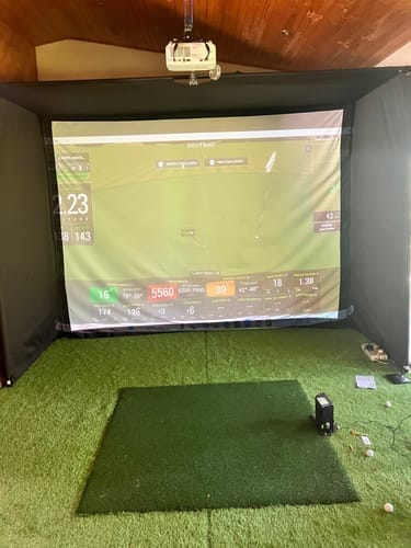 Customer photo review of SkyTrak Course Play Golf Simulator Play Package With Access to 31 World-Class Golf Courses