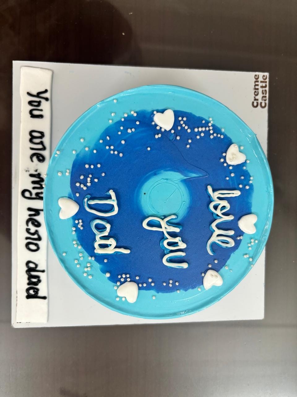 Customer photo review of Ombre Father Day Bento Cake