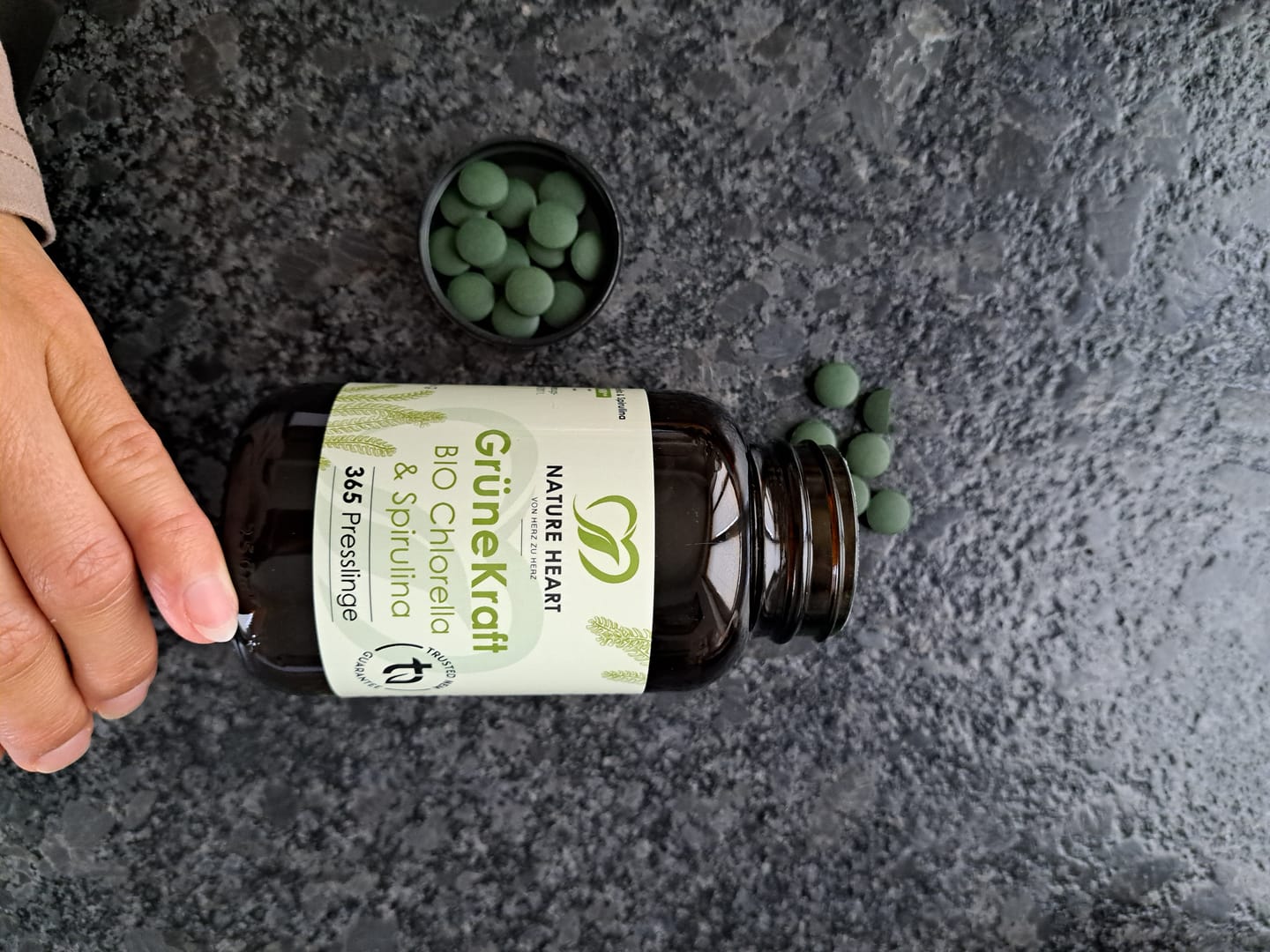 Customer photo review of Grüne Kraft - Bio Chlorella & Spirulina