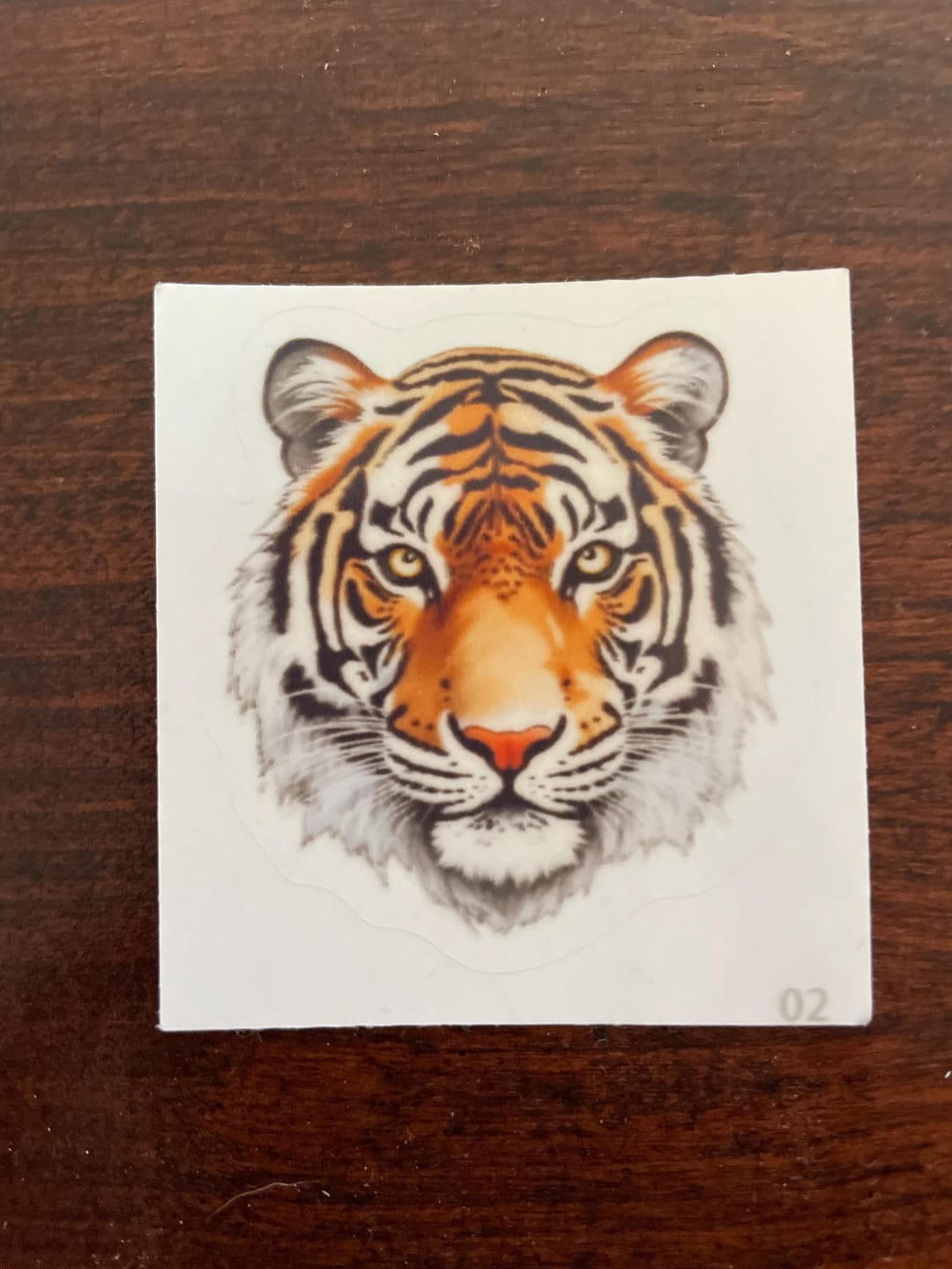 Customer photo review of Tiger Sticker, Animal Big Cat Head Art Laptop Decal Vinyl Cute Waterbottle Tumbler Car Waterproof Bumper Aesthetic Wall Clear