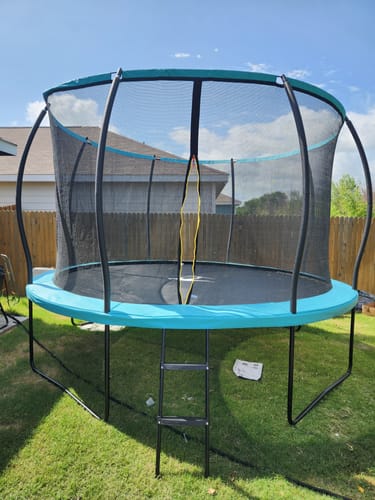 Customer photo review of Kangaroo Hoppers 10/12/14/15FT Trampoline for Kids & Adults
