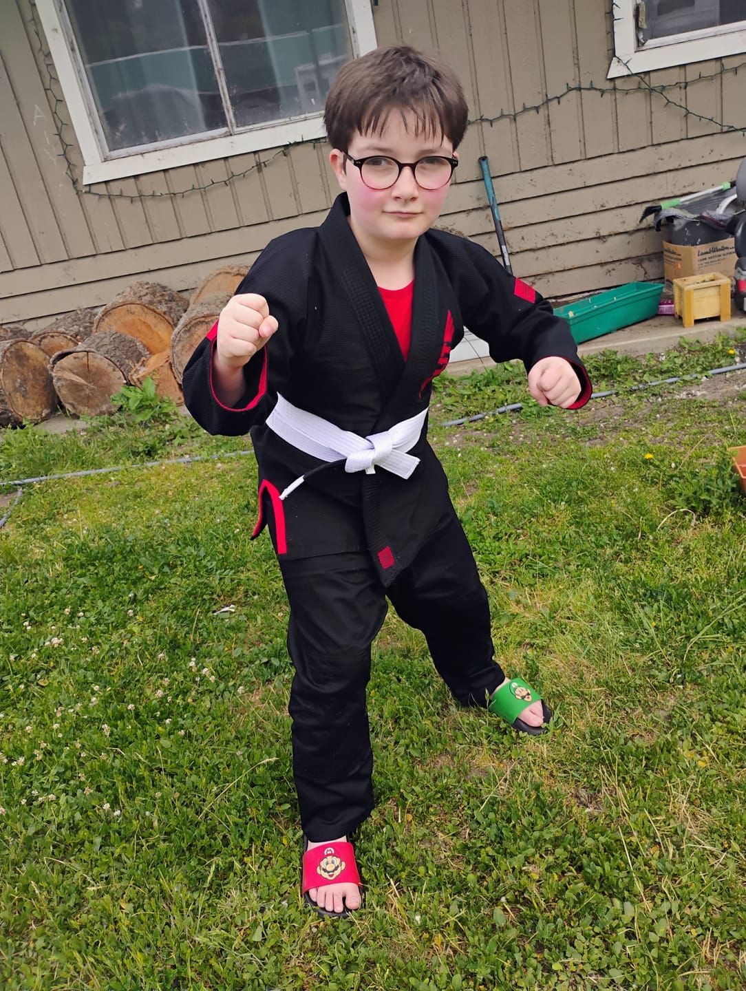 Customer photo review of Core Black Brazilian Jiu Jitsu Kids BJJ Gi