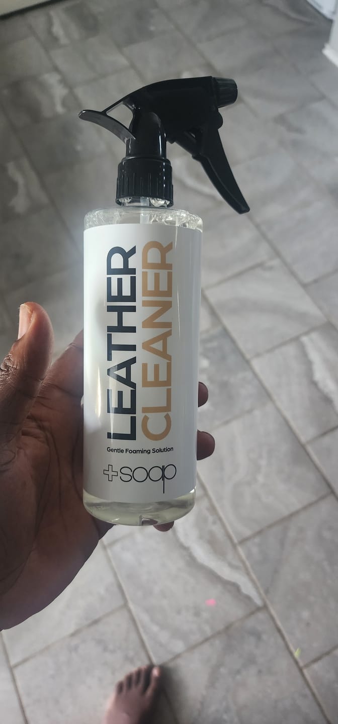 Customer photo review of +Soap Leather Cleaner