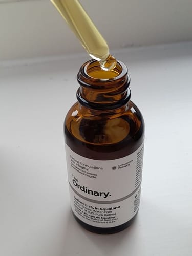 Customer photo review of Retinol 0.2% in Squalane