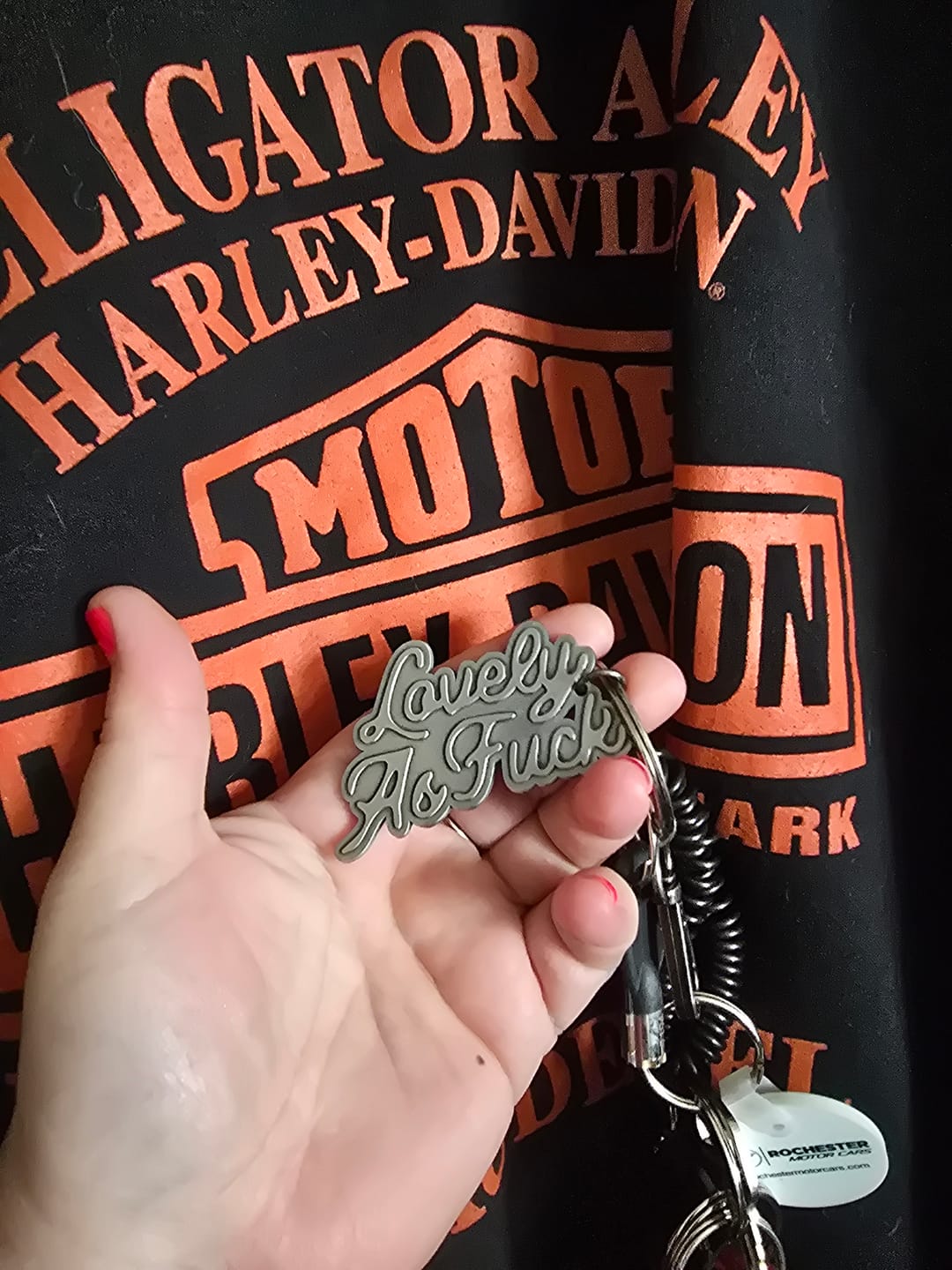 Customer photo review of Lovely Silver Keychain