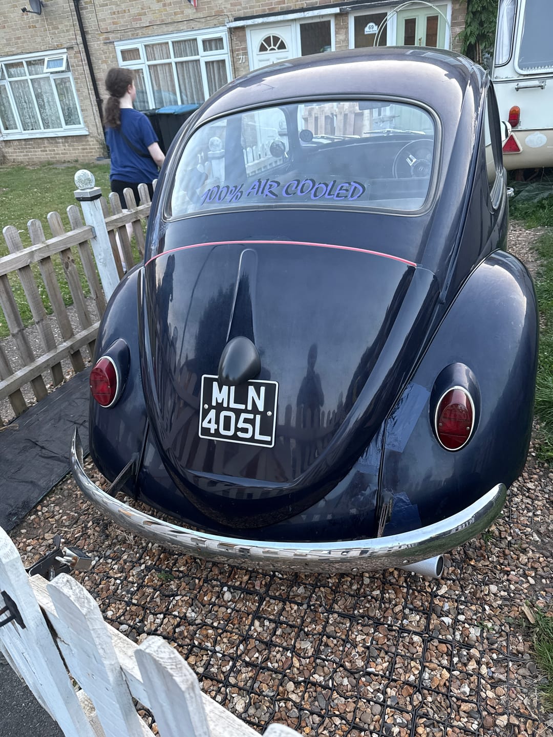 Customer photo review of Classic Metal Pressed Motorcycle Number Plate - 9 x 7 Inches