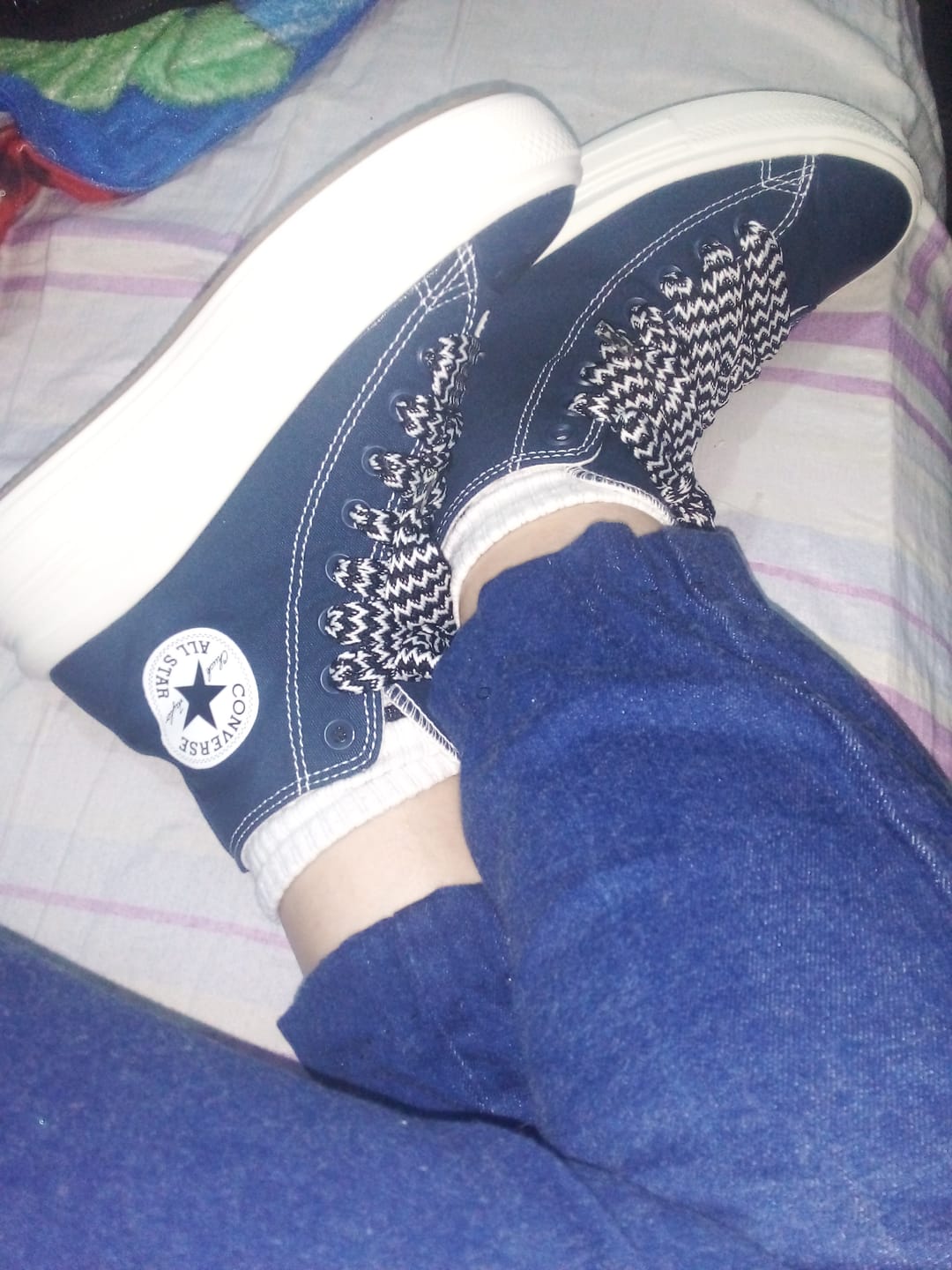 Customer photo review of Zapatillas Converse Chuck Taylor Move Hi Platform Azul Blanco