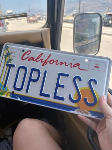 Customer photo review of CALIFORNIA COASTLINE LICENSE PLATE 6"x12" (156.5mm x 305mm)