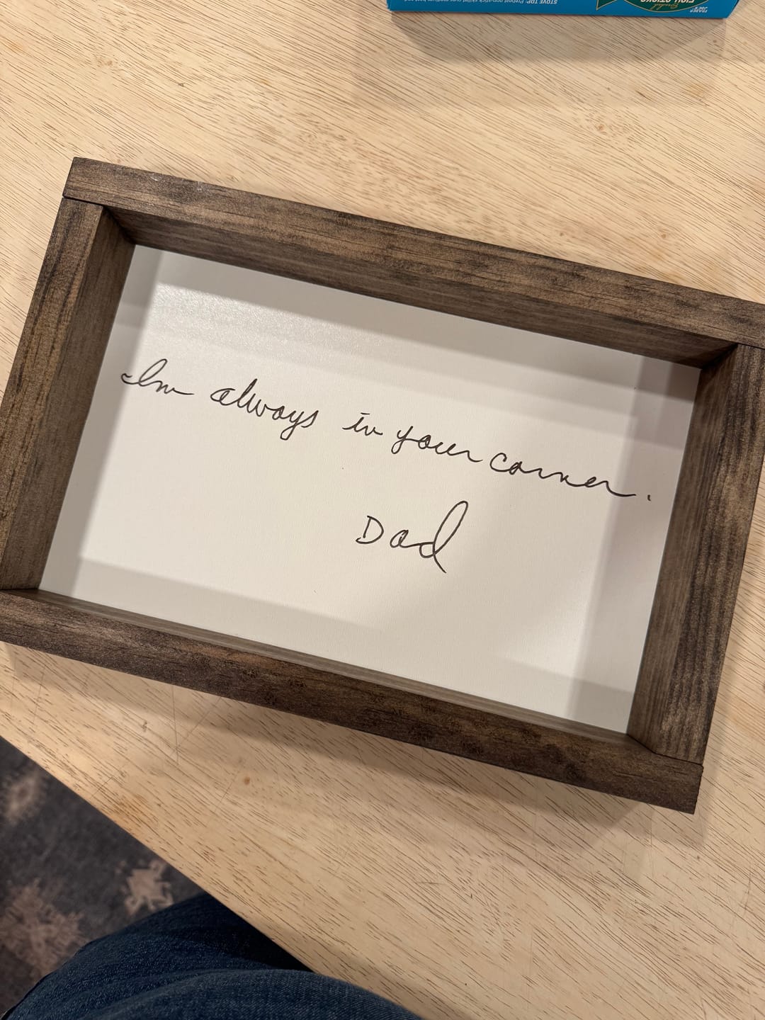 Customer photo review of Custom Handwriting Sign - Memorial Keepsake