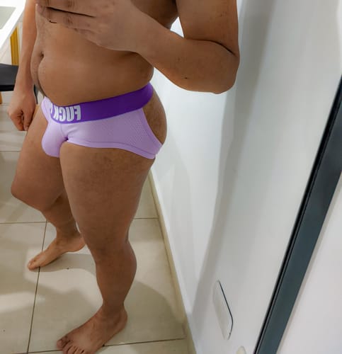 Customer photo review of LAVENDER BUBBLE BUTT JOCKSTRAP
