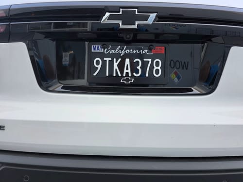 Customer photo review of 2011-2022 CALIFORNIA LICENSE PLATE DMV.CA.GOV - BLACK WITH WHITE TEXT 6"x12" (156.5mm x 305mm)