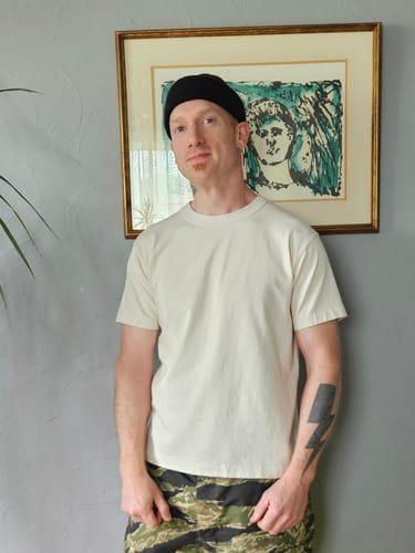 Customer photo review of Loopwheel Tubular Athletic T-Shirt - Apricot