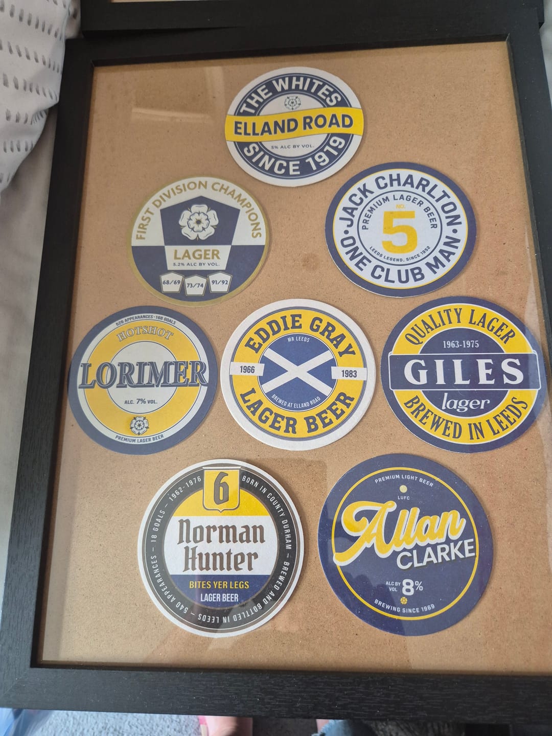 Customer photo review of Leeds United Beer Mats (FATHER’S DAY SALE)