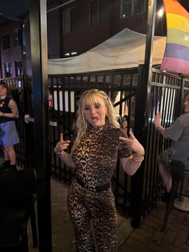 Customer photo review of Jagger Jumpsuit in Leopard