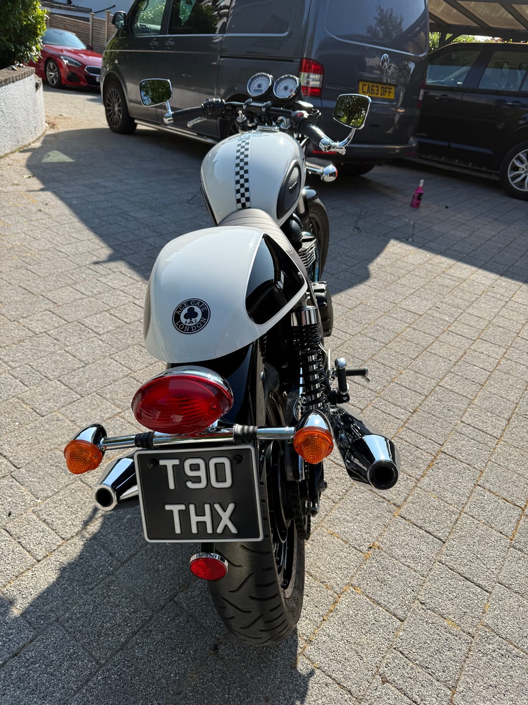 Customer photo review of Classic Metal Pressed 7.5 × 6 Motorbike Number Plate