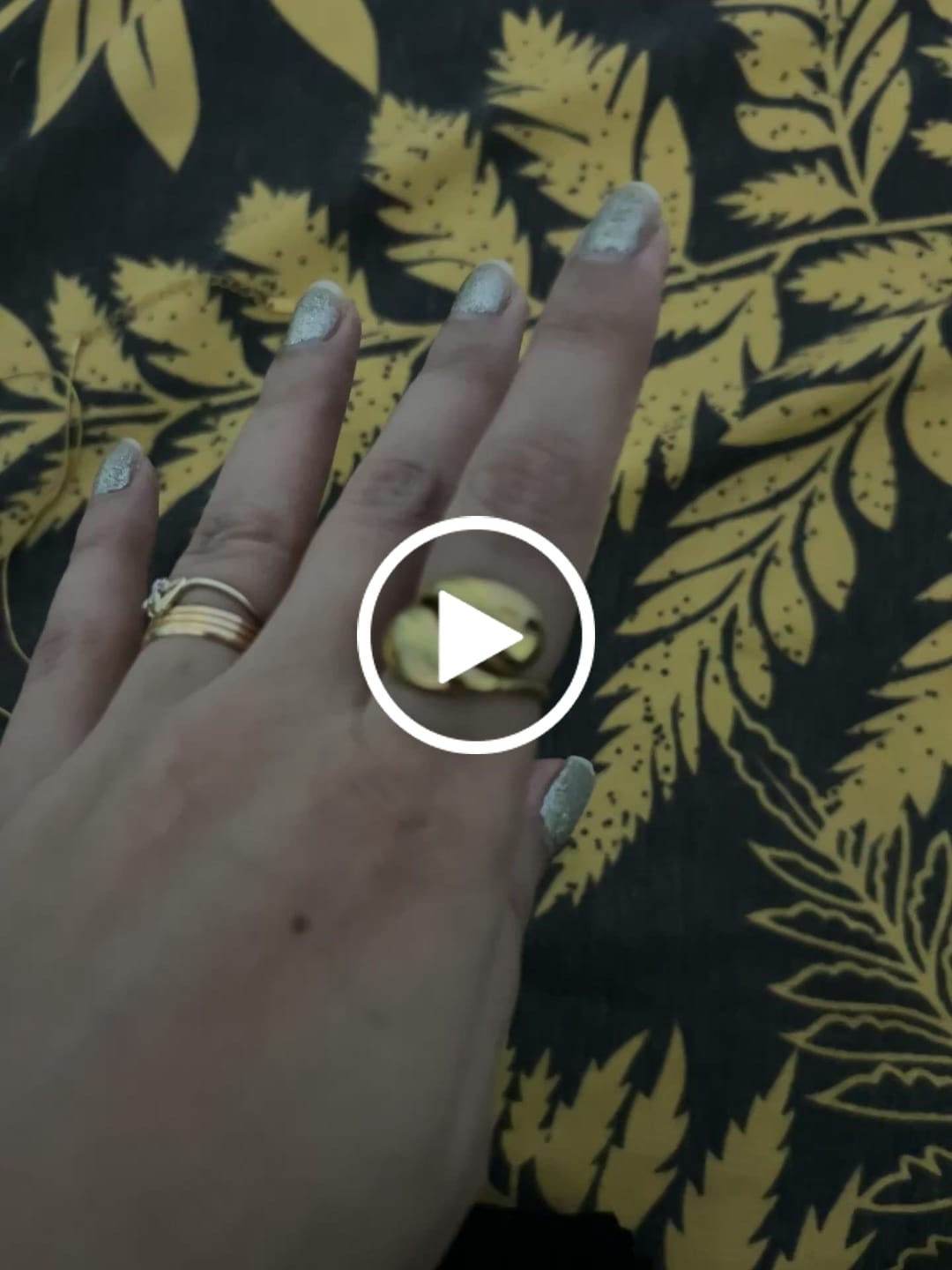 Customer video review of Gold Plated Adjustable Finger ring