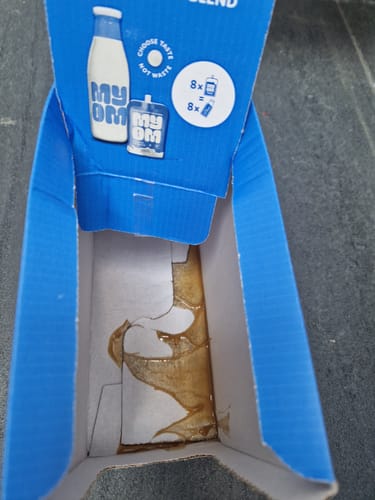 Customer photo review of MYOM 1L Original Oat Milk Blend Case