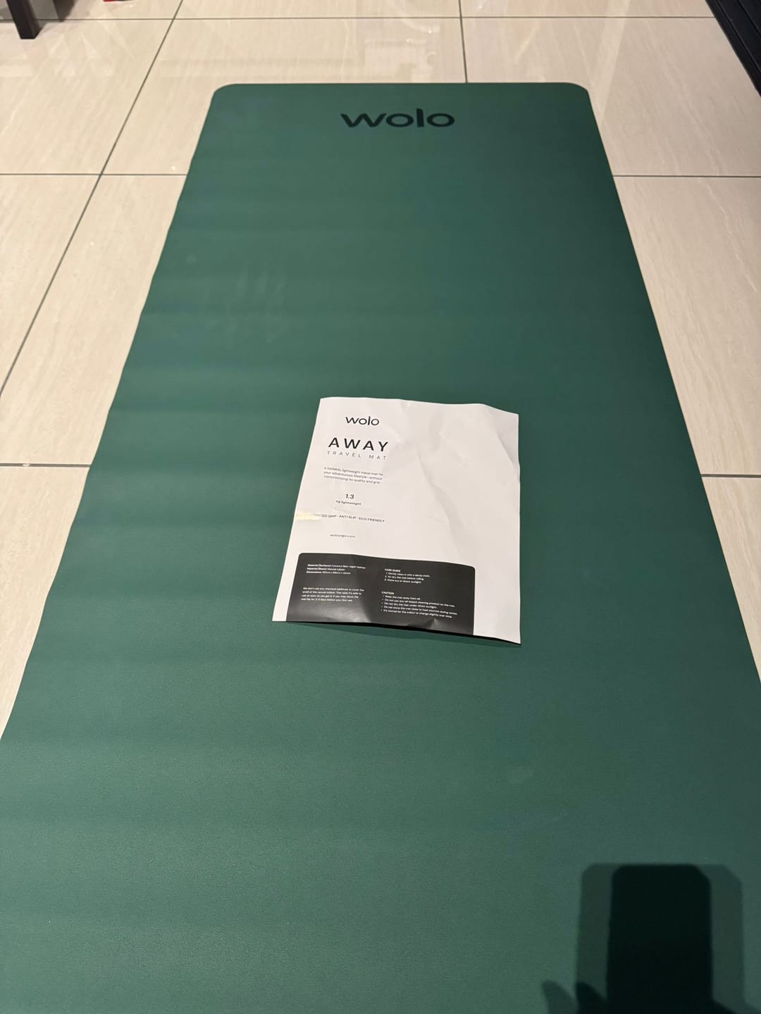 Customer photo review of Away Travel Mat 1.5mm