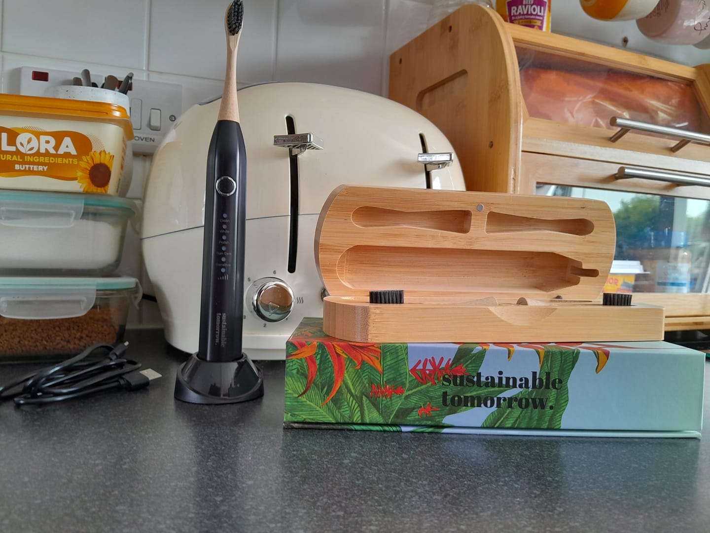 Customer photo review of Zen Bamboo Electric Toothbrush