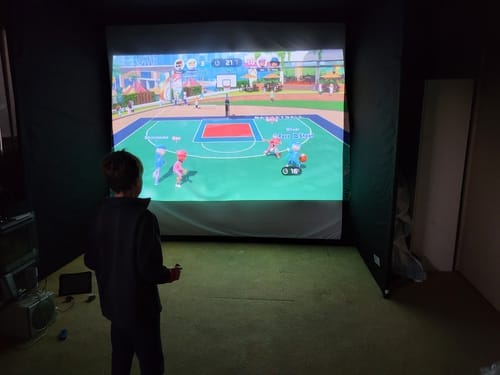 Customer photo review of Professional Golf Simulator Enclosure Bay - 24/7 Golf - HD Quality, Safe Play
