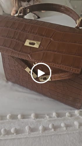Customer video review of The Kate Bag - Large Croc