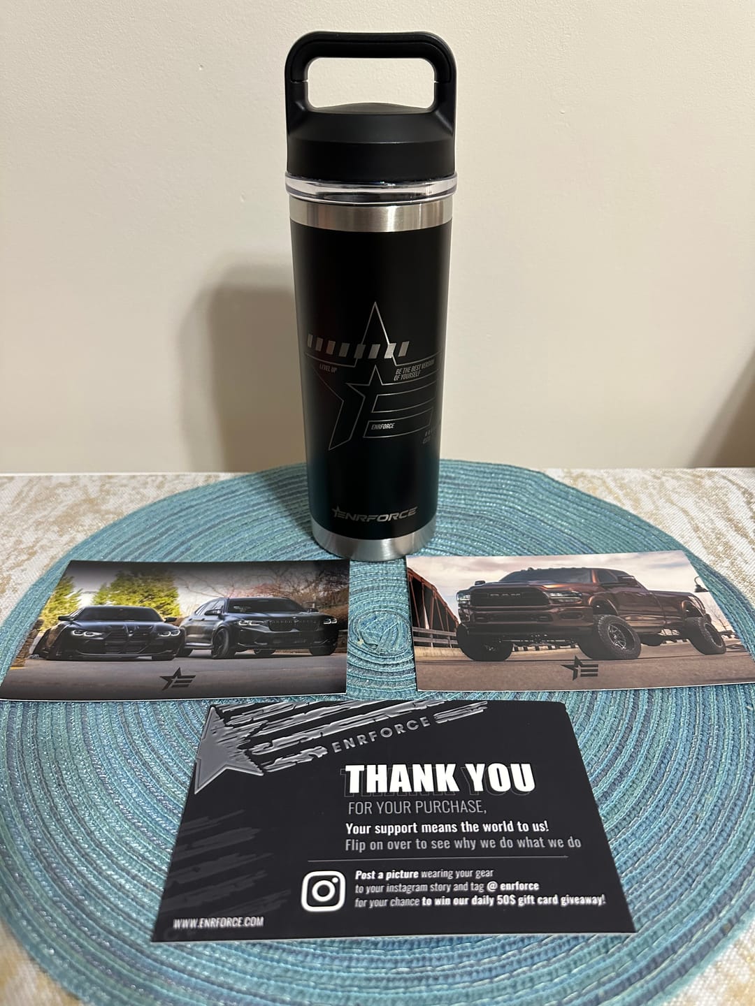 Customer photo review of Enrforce Rambler Water Bottle