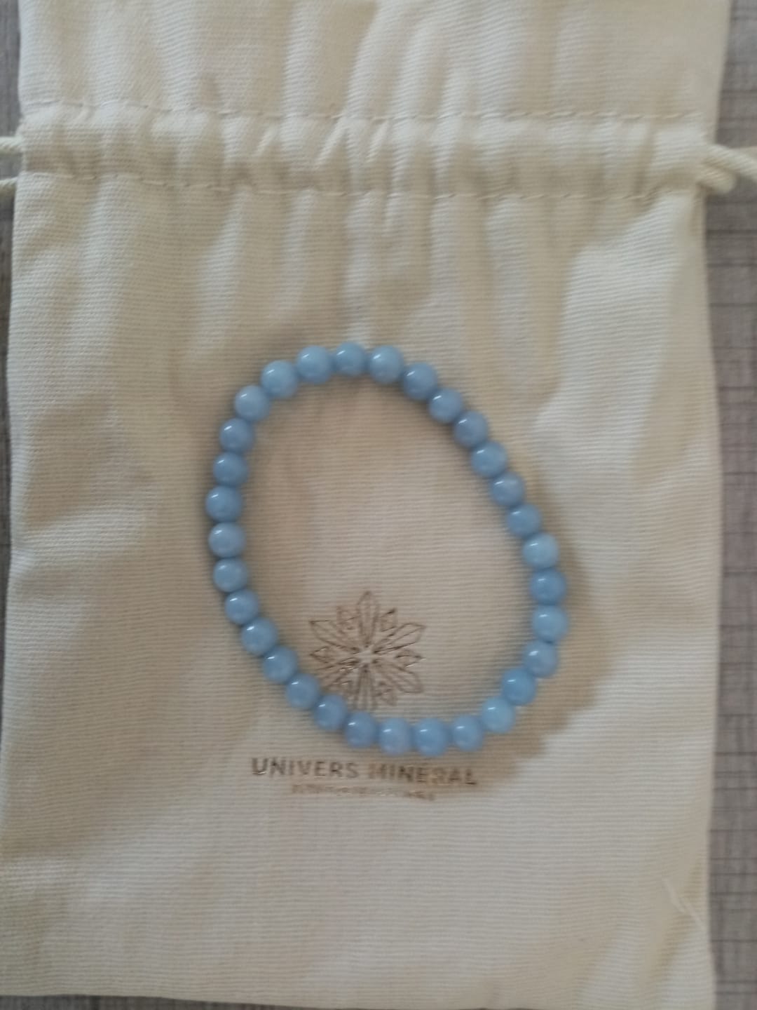 Customer photo review of Bracelet Angélite 8mm