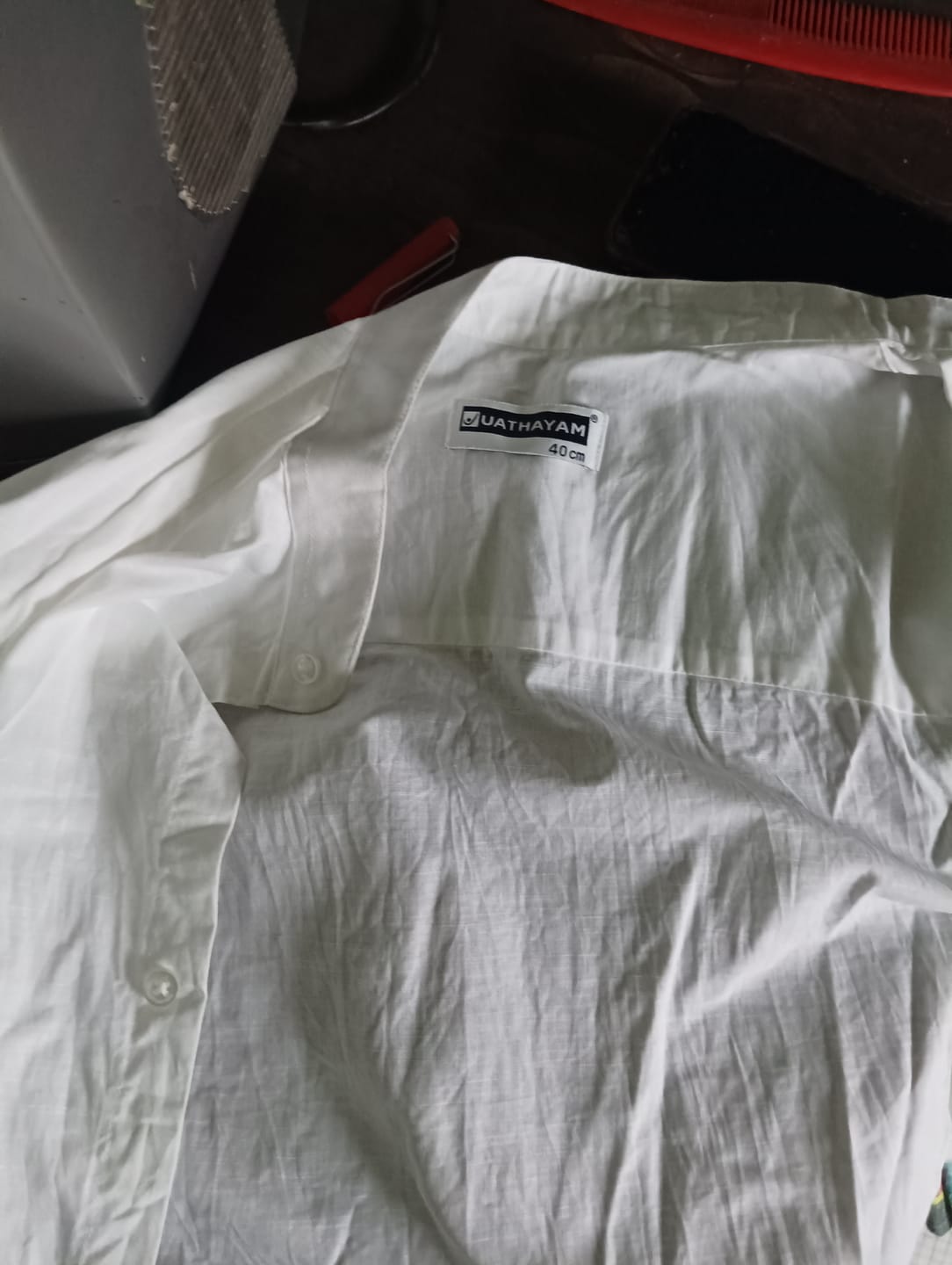 Customer photo review of Magnum - 100% Cotton Chinese Mandarin White Shirt Pack of 2 Combo For Men | Uathayam