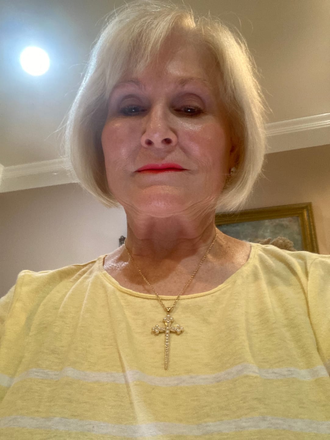 Customer photo review of Athena Cross - Pearl