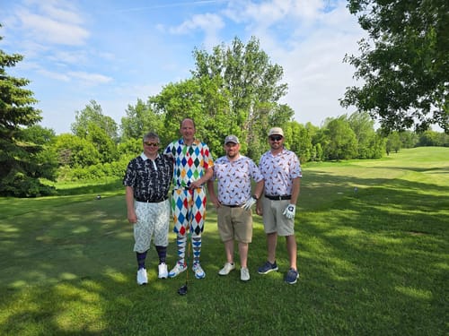 Customer photo review of Argyle Colorful-Men's Golf Knickers Pants