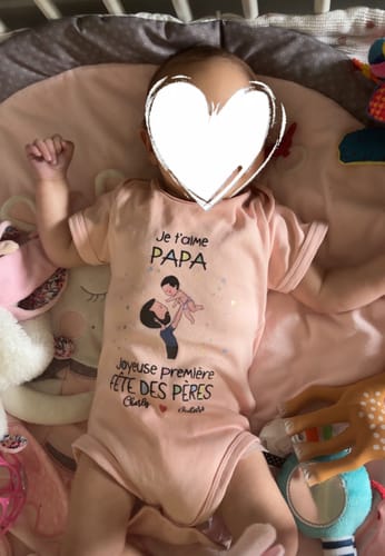 Customer photo review of Meilleur papa - Body bébé personnalisé pour la fête des pères