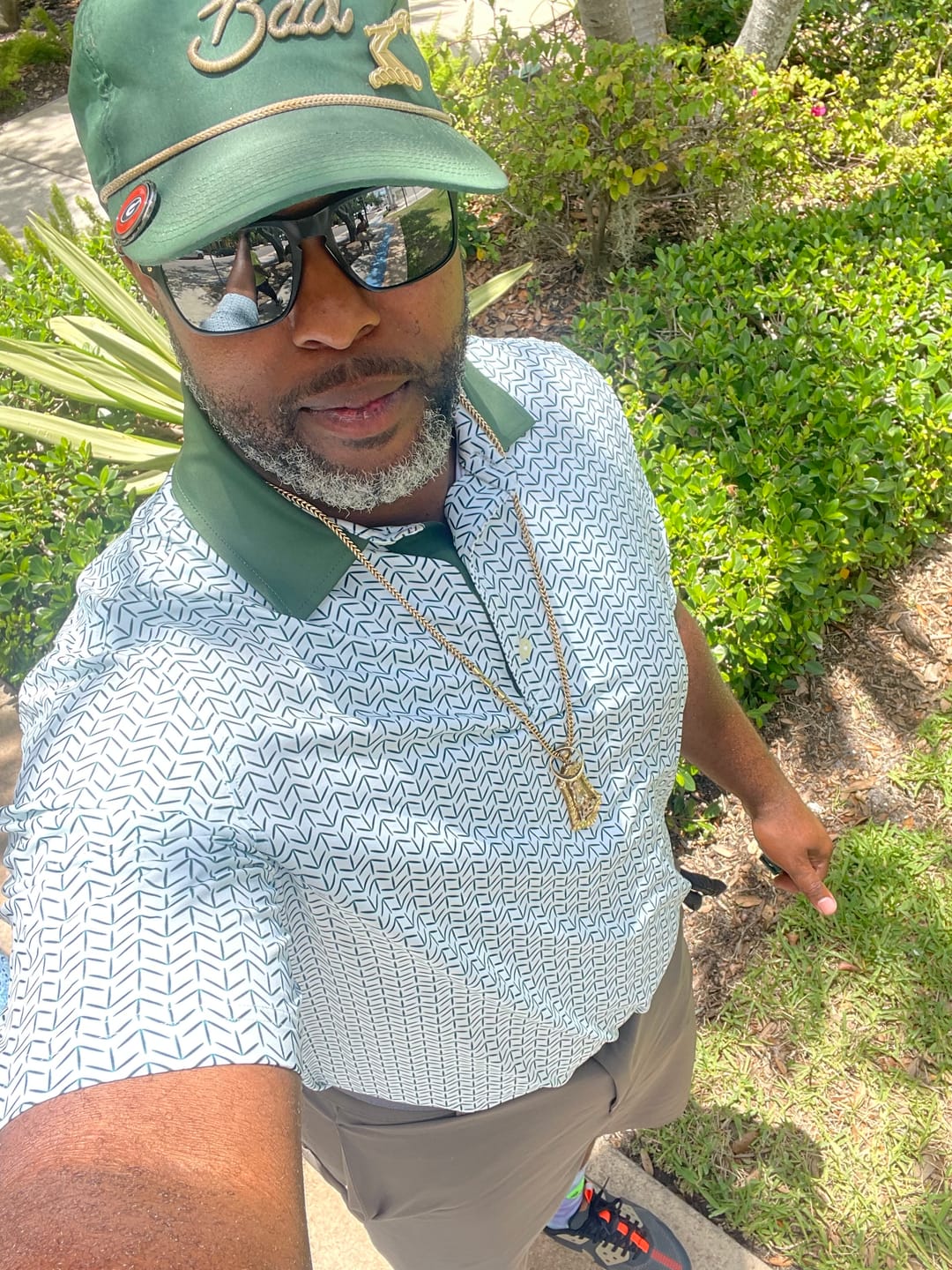 Customer photo review of Mystic Green Men's Polo