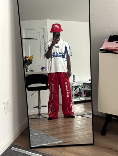 Customer photo review of Vale Forever Swish Pants Red