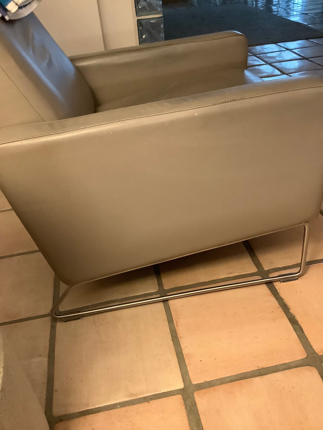 Customer photo review of Black Sled Base Felt Chair Leg Protectors | Scratch & Noise-Free
