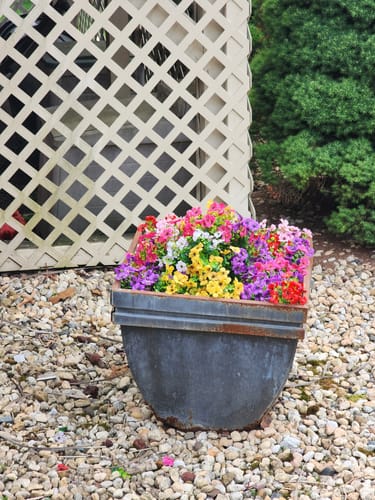 Customer photo review of Bulk 20 Bundles Artificial Flowers for Outdoor Fake Plants for Spring Decoration Wholesale
