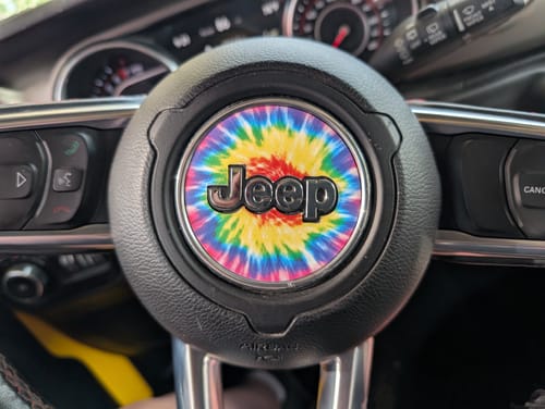 Customer photo review of Steering Wheel Overlay Graphic - Tie Dye
