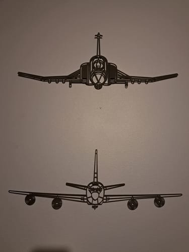 Customer photo review of F-4 Phantom Front Metal Aircraft Wall Art - NCP0556